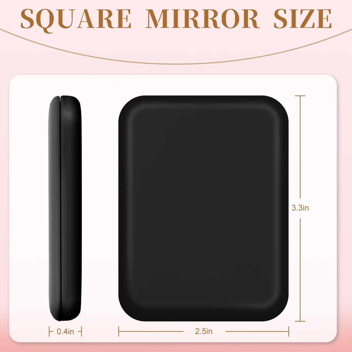 Compact Mirror with Light, 1X/3X Magnification LED Pocket Mirror for Women