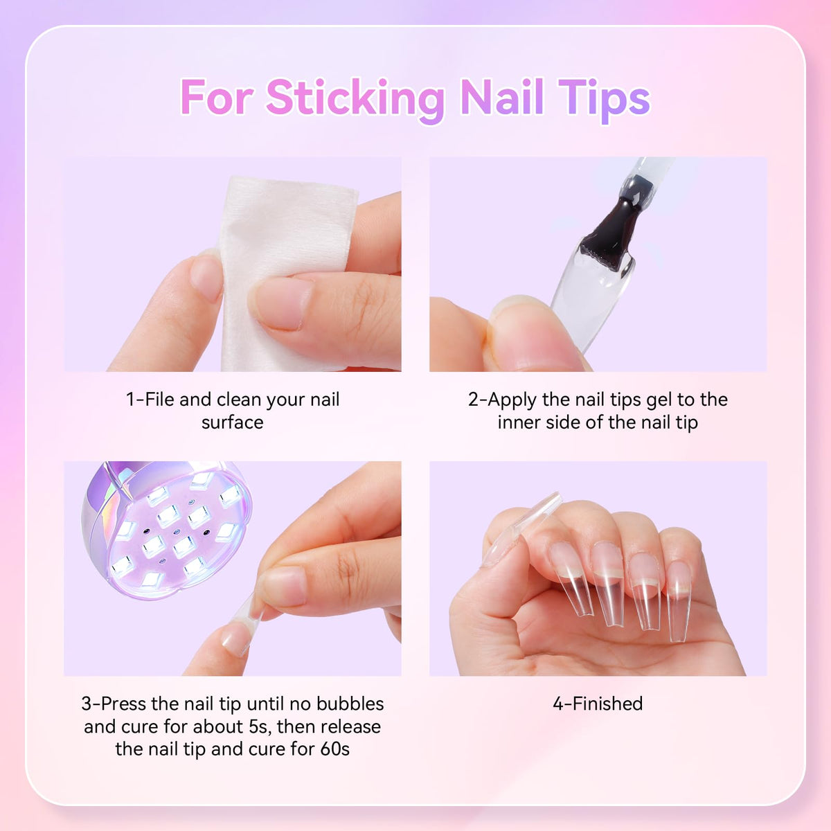Makartt Cordless Gooseneck UV Nail Lamp for Gel-X Nails, Home DIY Use