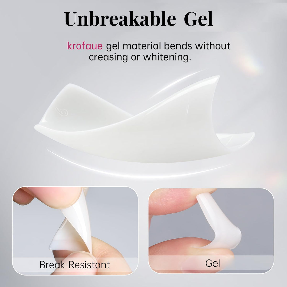krofaue Extra Long Stiletto Nail Tips - False Clear Nais
