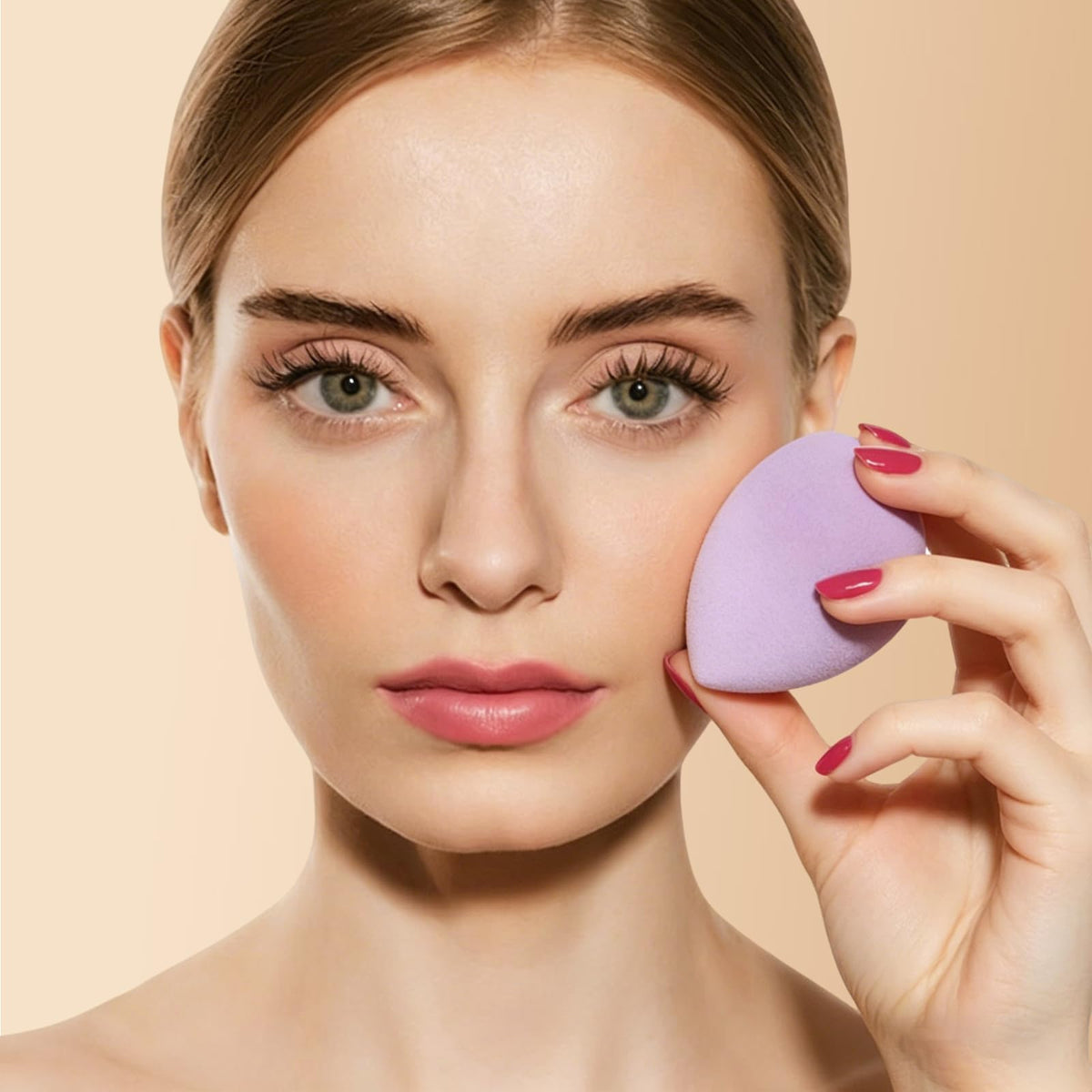 20PCS Makeup Sponge Set With Storage Jar, Wet & Dry Dual Use Beauty Blenders, Triangle Powder Puffs & Mini Finger Puffs,Soft Latex Free Sponges for Liquid, Cream, Powder And Concealer（Blue）