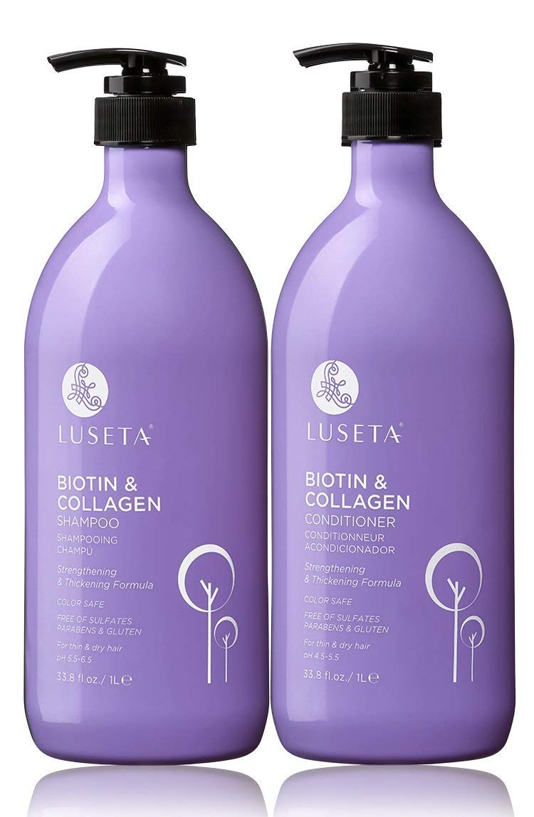 Luseta Biotin Shampoo and Conditioner Set, Thickening for Thinning Hair