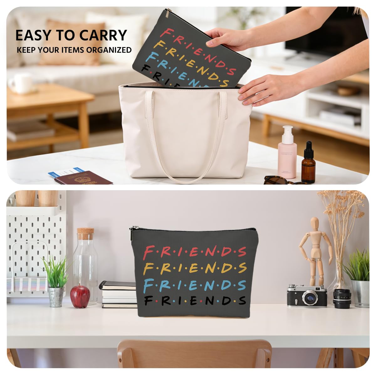 Funny Poisons Makeup Bag, Witchy Gifts Cosmetic Bag Travel Toiletry Bags