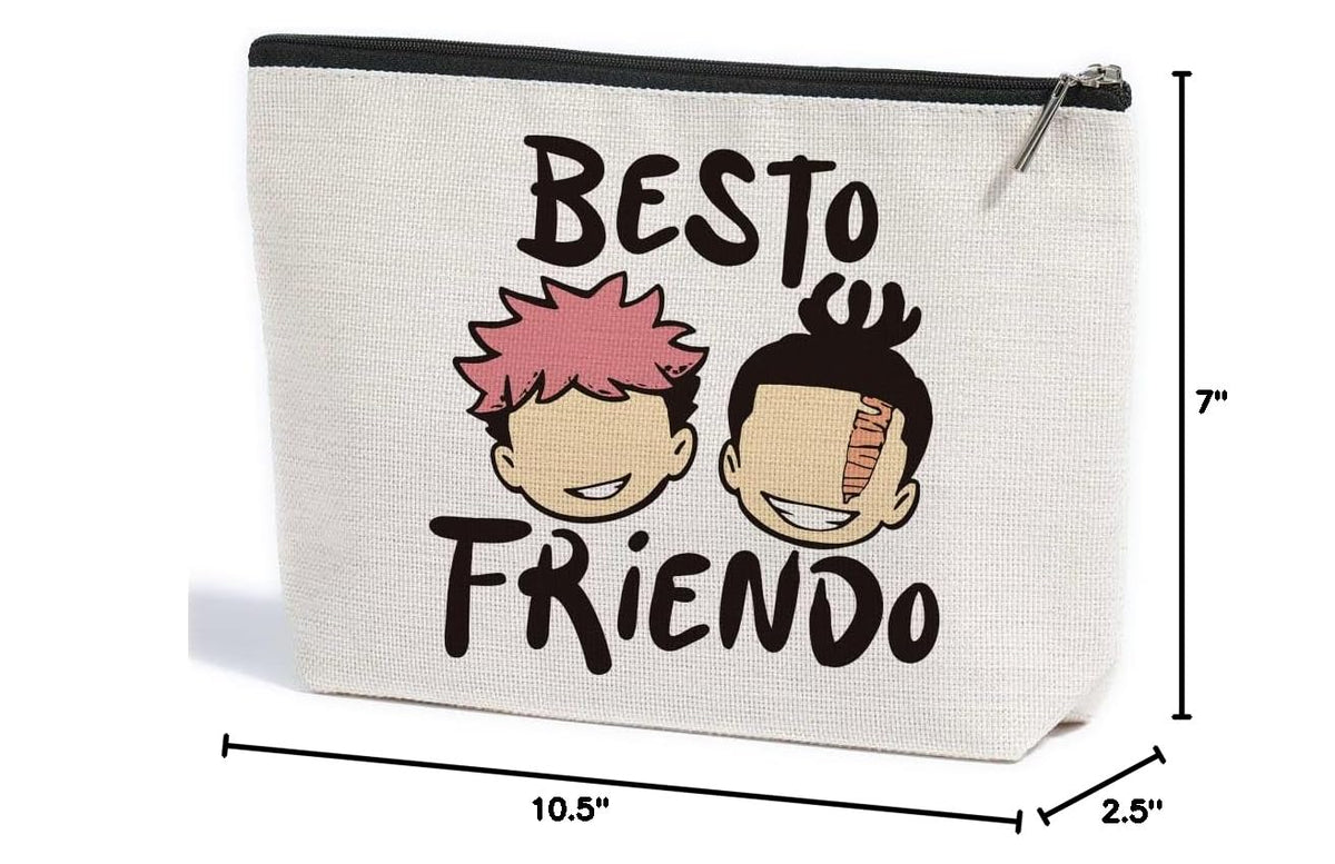 ZHAMEN Vintage Makeup Bag Weird Girls Cosmetic Bag for Women