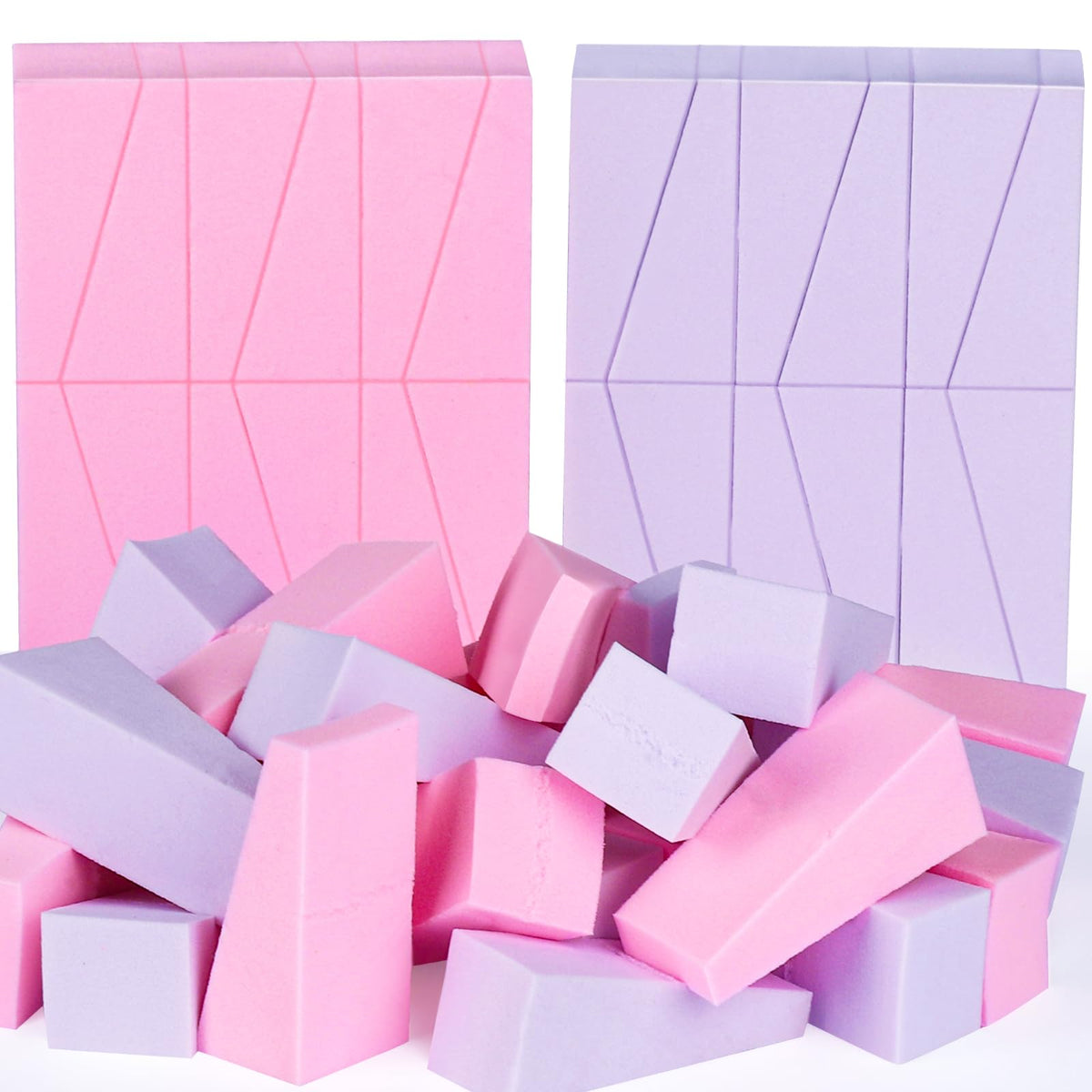 Teenitor 48 Pieces Makeup Sponges For Foundation, Latex Free Small Wedge Shaped Sponge Applicator For Liquid Cream Foundation Festival Makeup