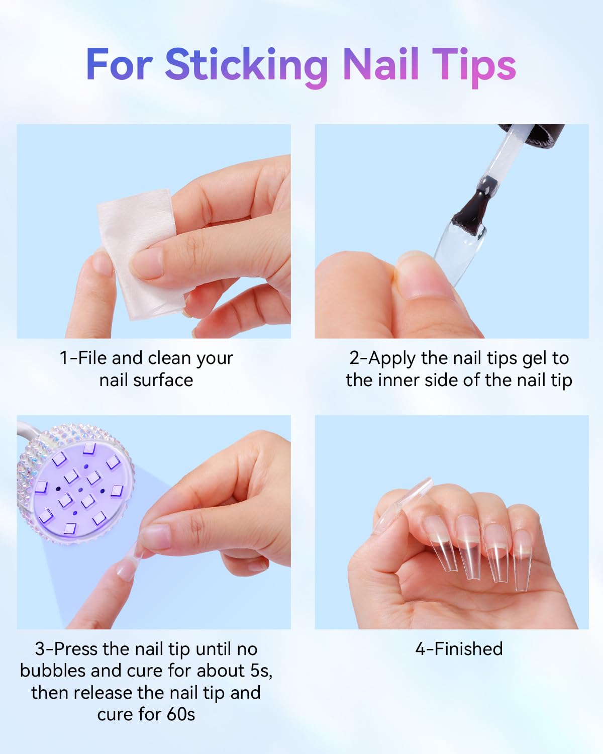 Makartt Flash Cure UV LED Nail Lamp for Gel-X Tips, Adjustable Gooseneck