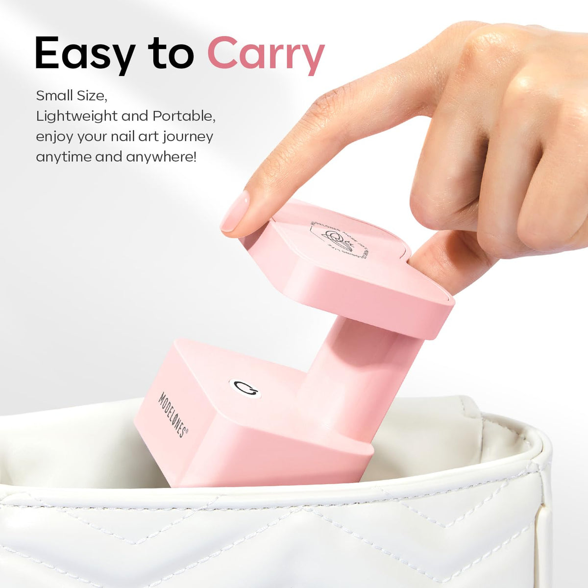modelones Mini UV Light for Gel Nails Flash Curing 2 Timers Nail Stuff