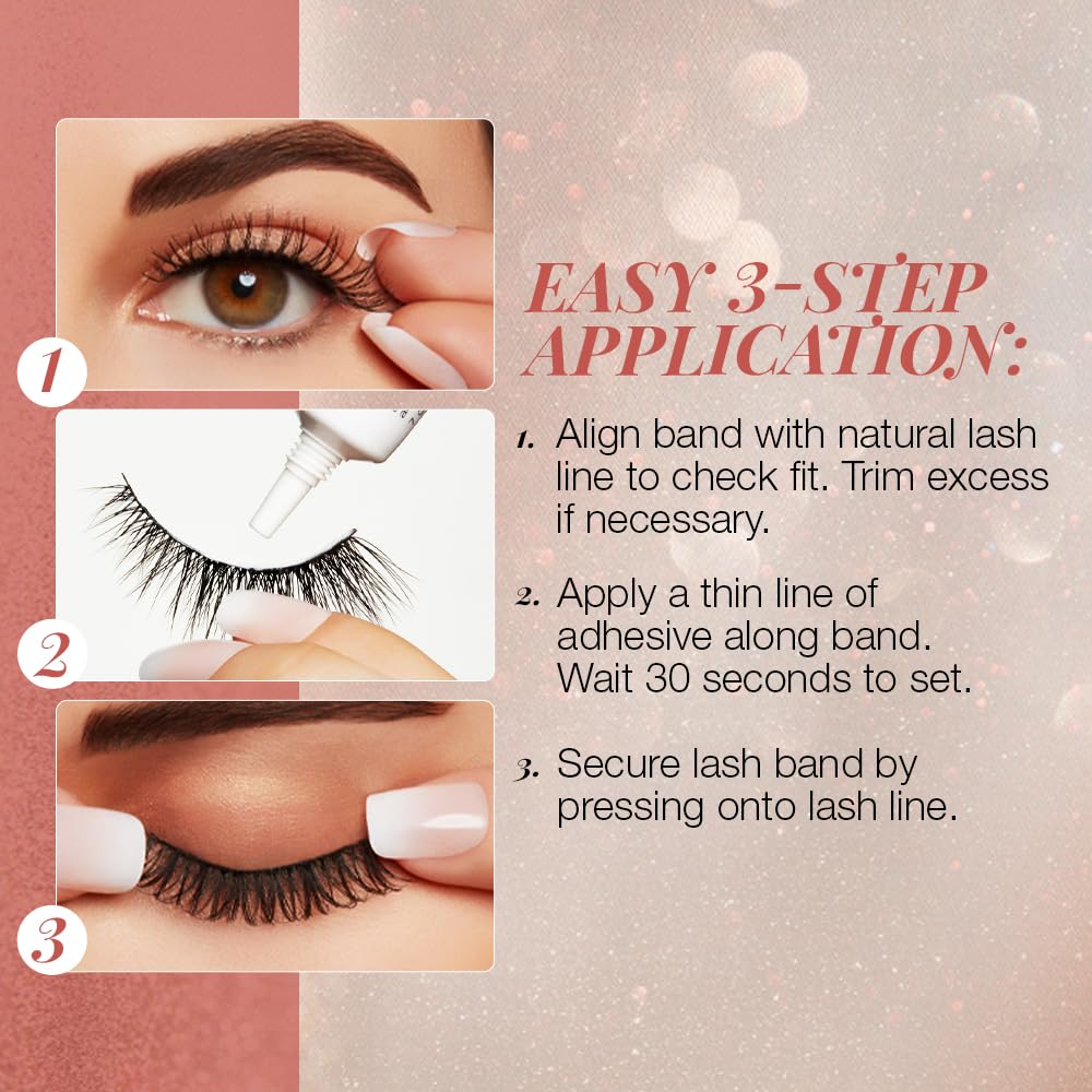 Ardell Naked Lashes 421 Subtle Volume Natural Look False Eyelashes, 4 Pairs