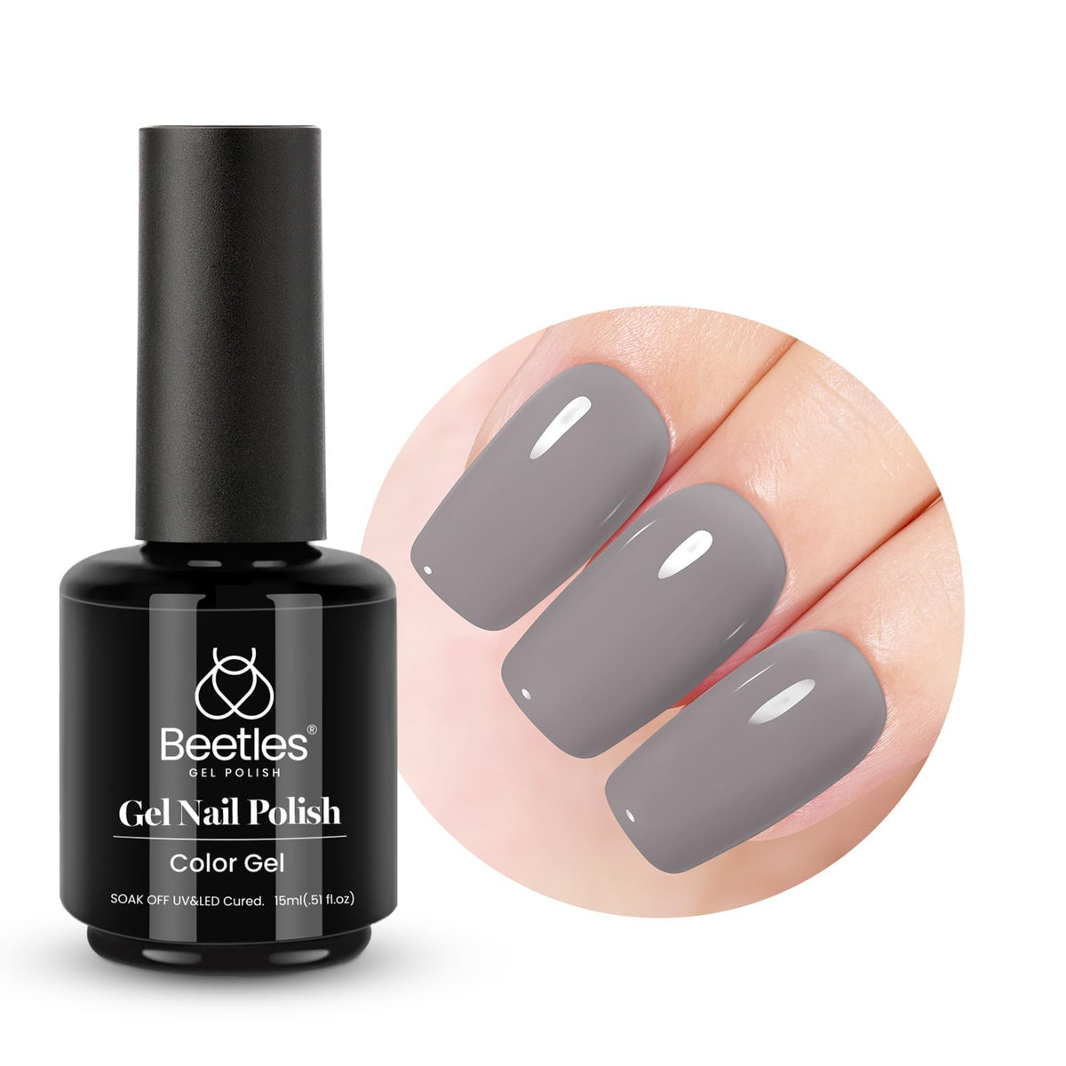 Beetles White Gel Nail Polish, 1pc 15ml White Gel Polish