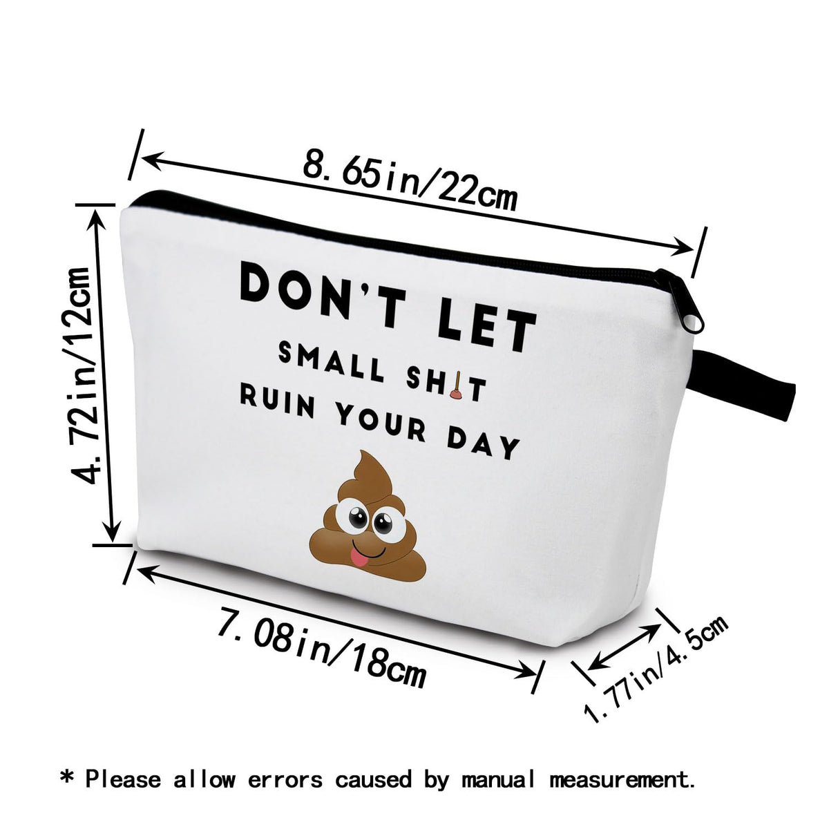 Funny Quote Print Small Cosmetic Bag -1