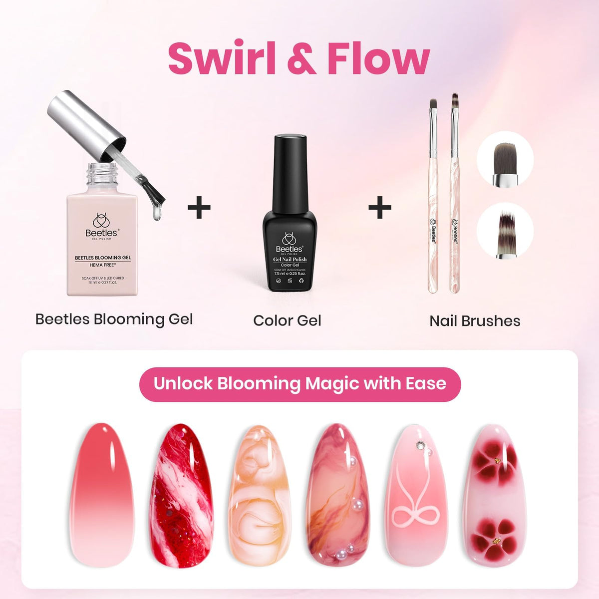 beetles Gel Polish Whispers of Love Jelly Gel Nail Polish Set, 6 Colors