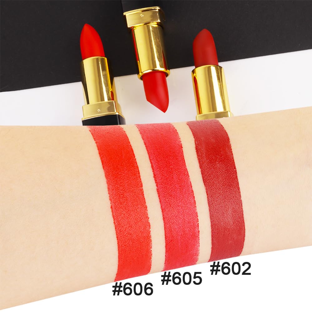 evpct Rich Rose Velvet Matte Lipstick Long Lasting Waterproof for Women