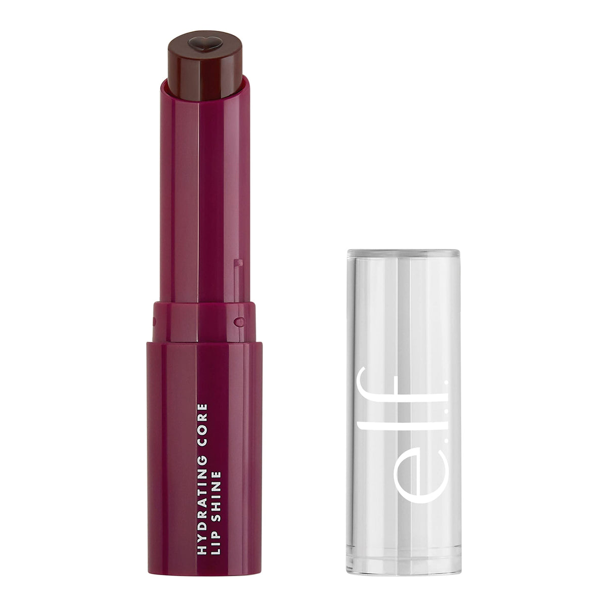 e.l.f. Hydrating Core Lip Shine with Shea Butter & Vitamin E, Tinted Lip Balm for A Smooth, Glossy Finish & Long-Lasting Moisture, Happy Dusty Rose