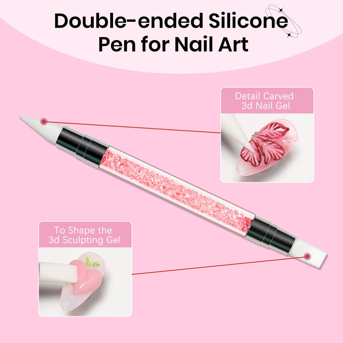 3D Gel for Nail Art, Clear 3d Sculpting Gel for Nail Art