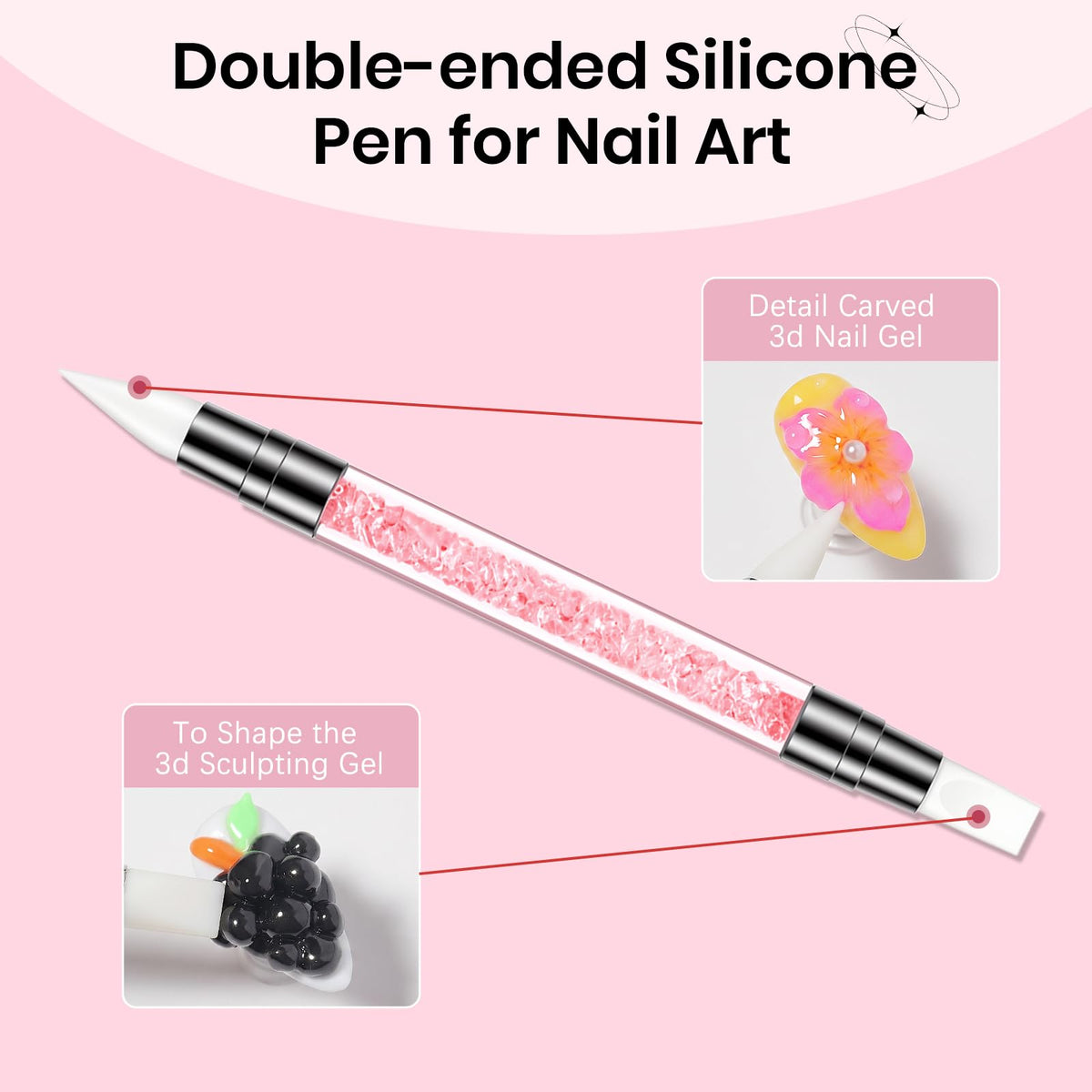 3D Gel for Nail Art, Clear 3d Sculpting Gel for Nail Art