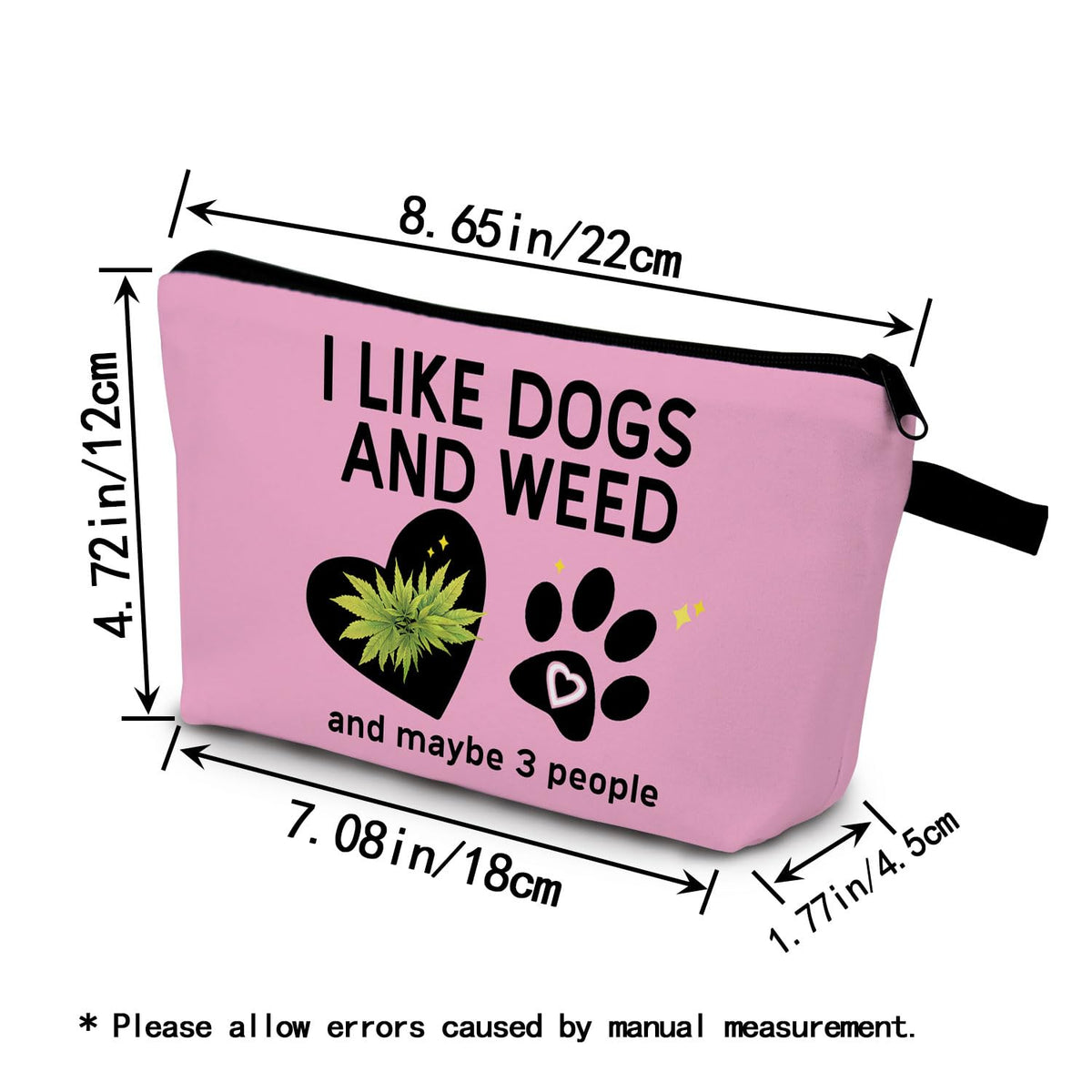 Funny Quote Print Small Cosmetic Bag -1