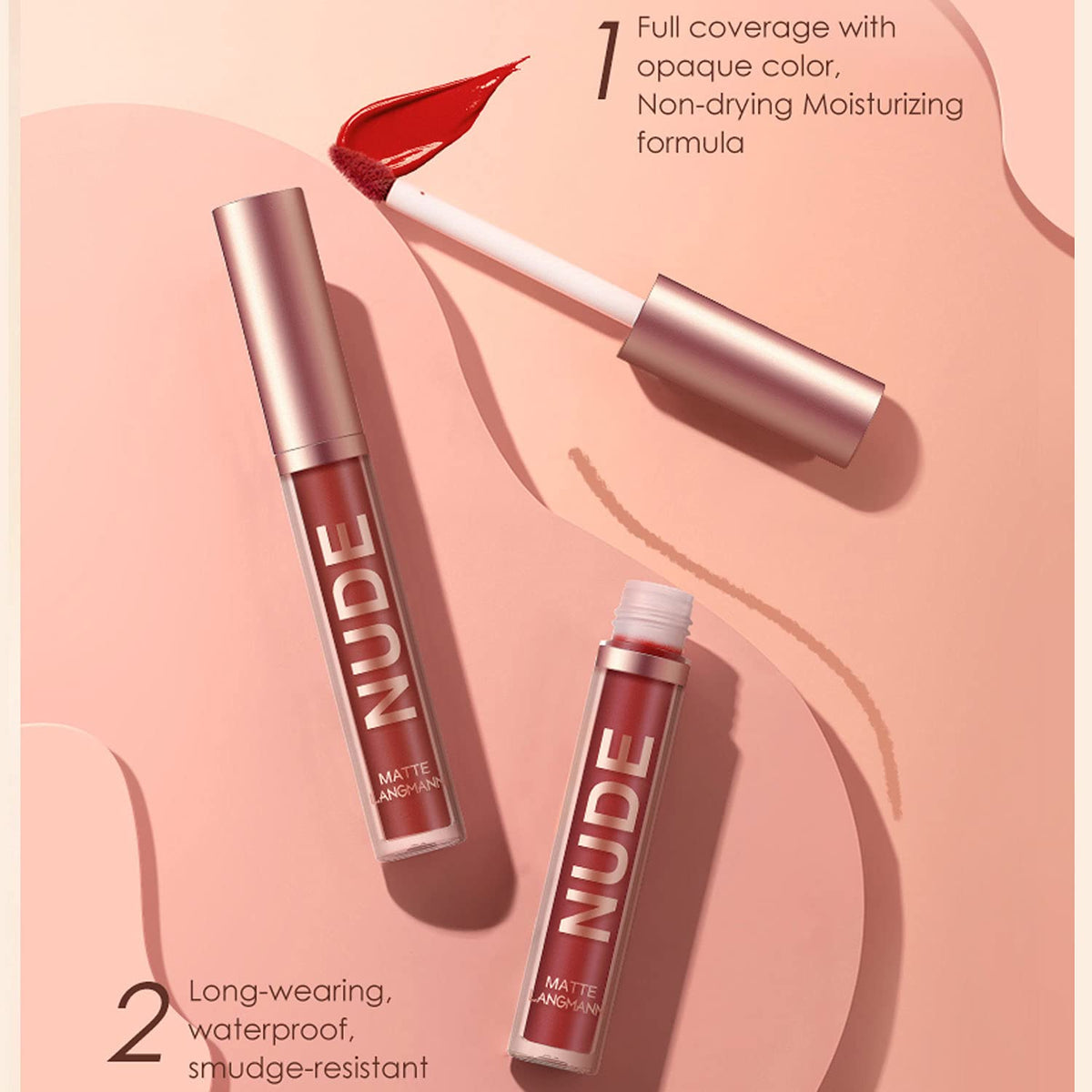 12Pcs Matte Liquid Lipstick and Lip Liner Set, Lip Makeup Combo (Set A)