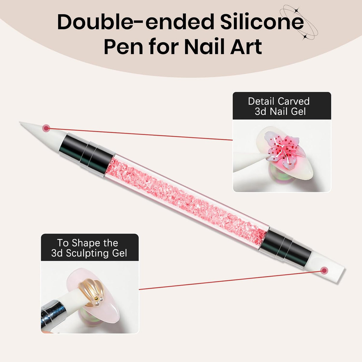 3D Gel for Nail Art, Clear 3d Sculpting Gel for Nail Art