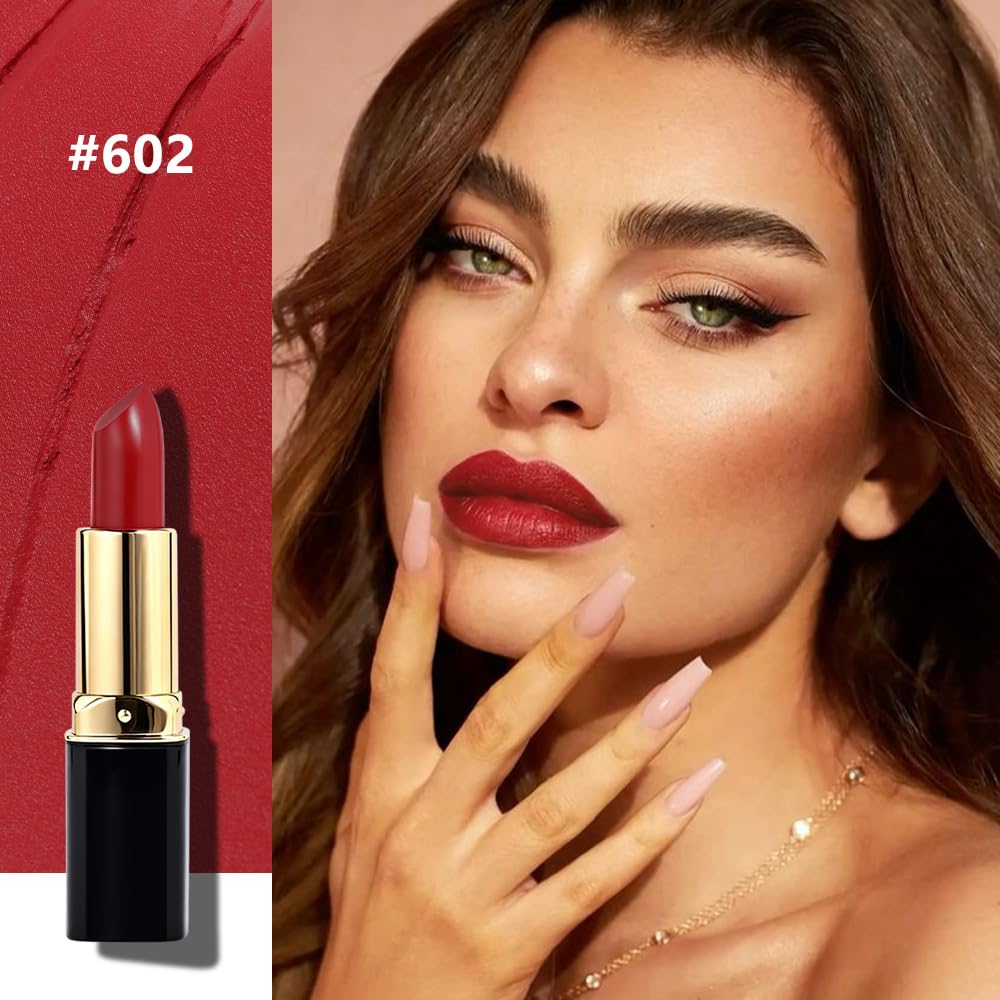 evpct Rich Rose Velvet Matte Lipstick Long Lasting Waterproof for Women