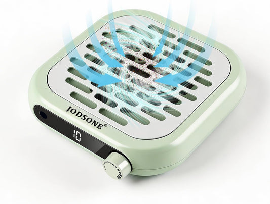 JODSONE Mini Nail Dust Collector PocketSized 6000RPM Powerful Suction Portable Nail Salon with 30 Filters Green