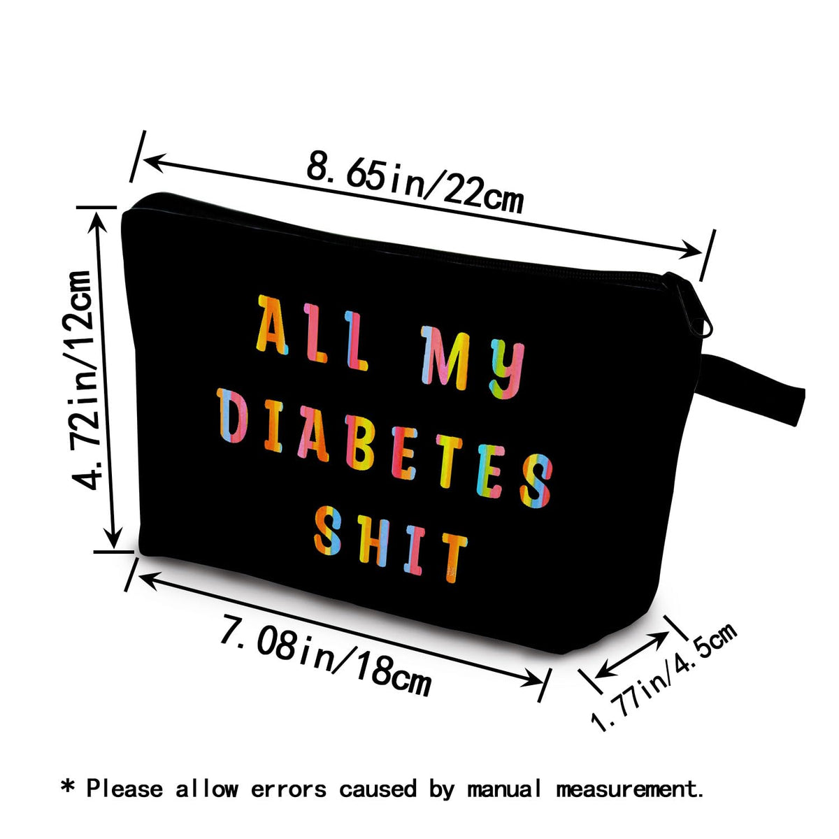Funny Quote Print Small Cosmetic Bag -1