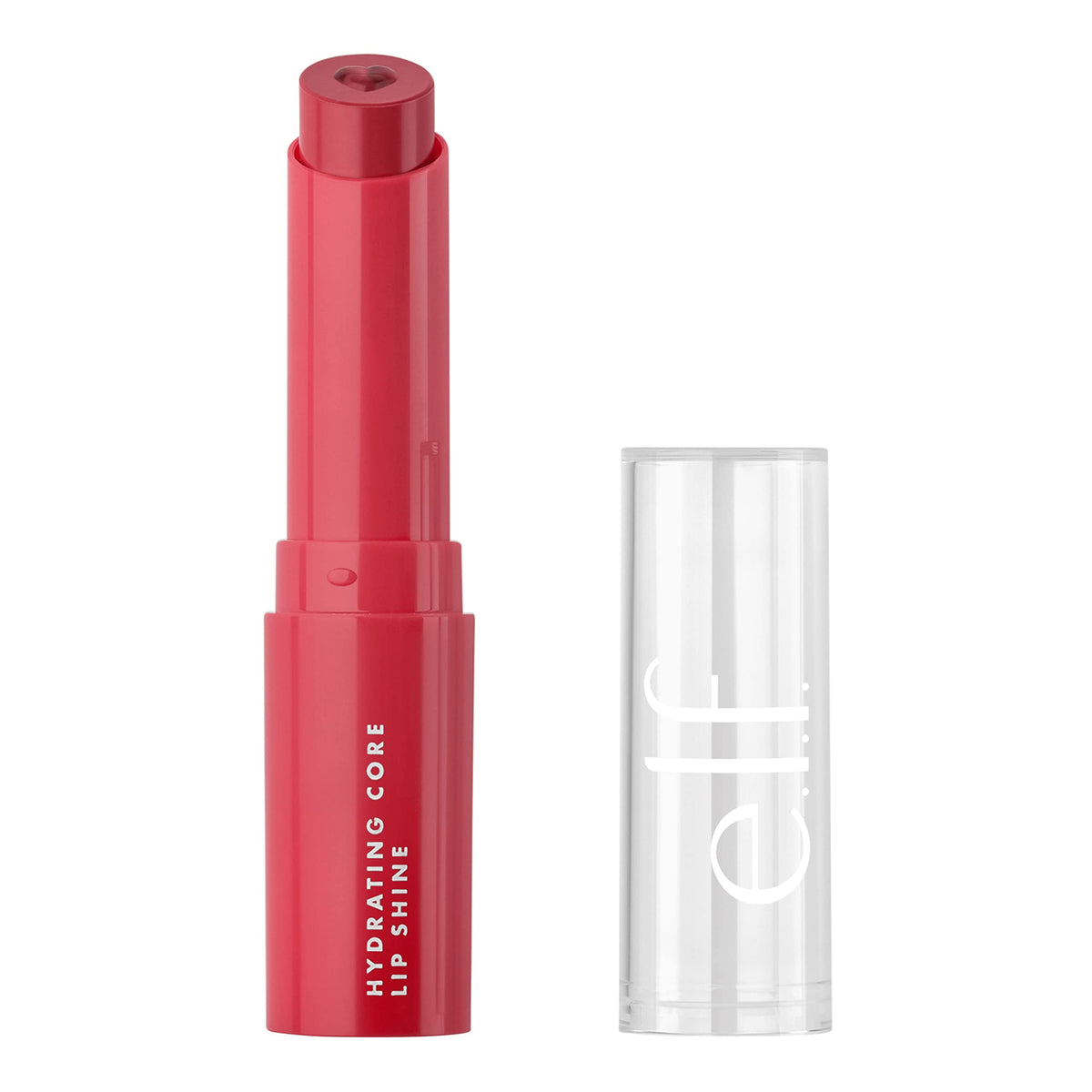 e.l.f. Hydrating Core Lip Shine with Shea Butter & Vitamin E, Tinted Lip Balm for A Smooth, Glossy Finish & Long-Lasting Moisture, Happy Dusty Rose