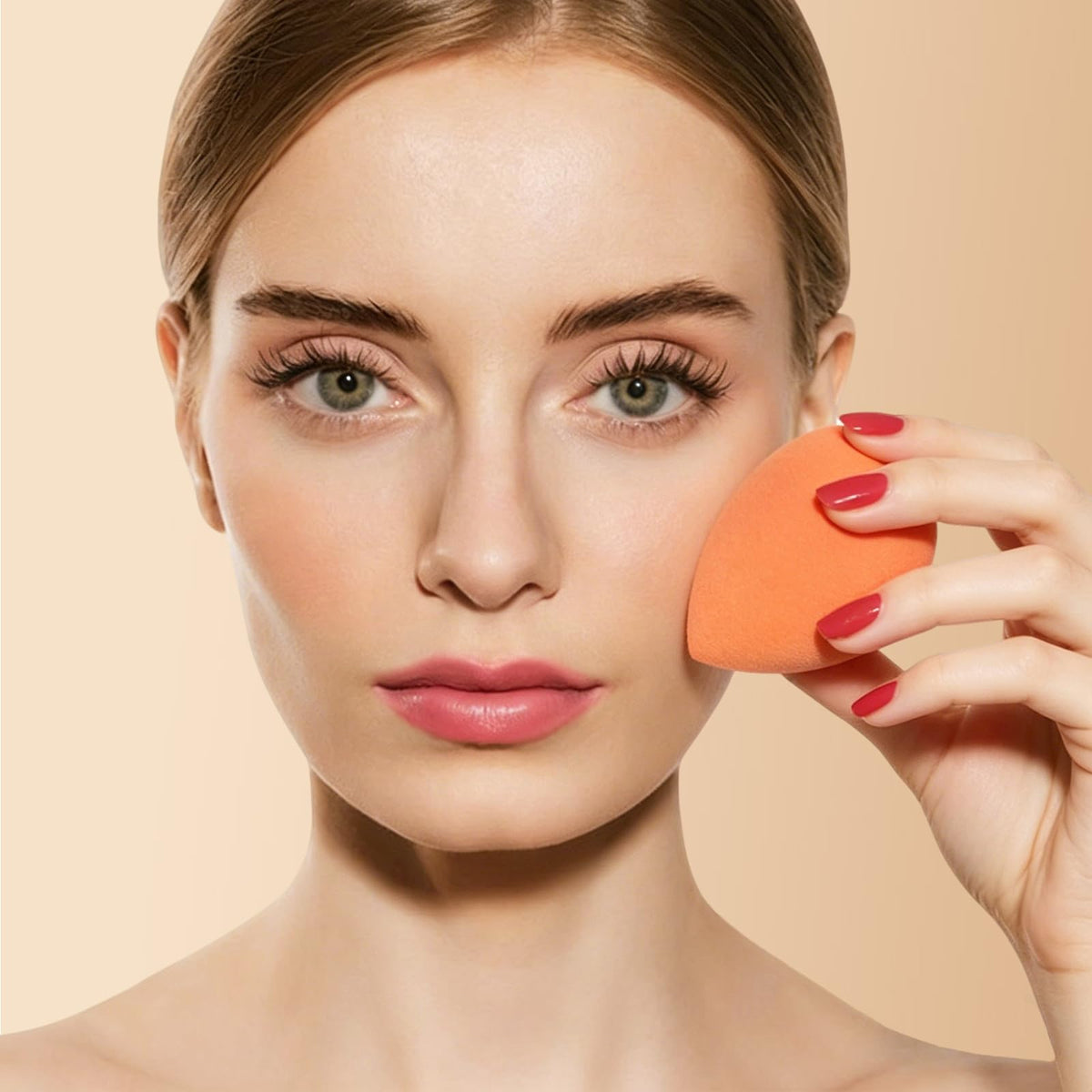 20PCS Makeup Sponge Set With Storage Jar, Wet & Dry Dual Use Beauty Blenders, Triangle Powder Puffs & Mini Finger Puffs,Soft Latex Free Sponges for Liquid, Cream, Powder And Concealer（Blue）