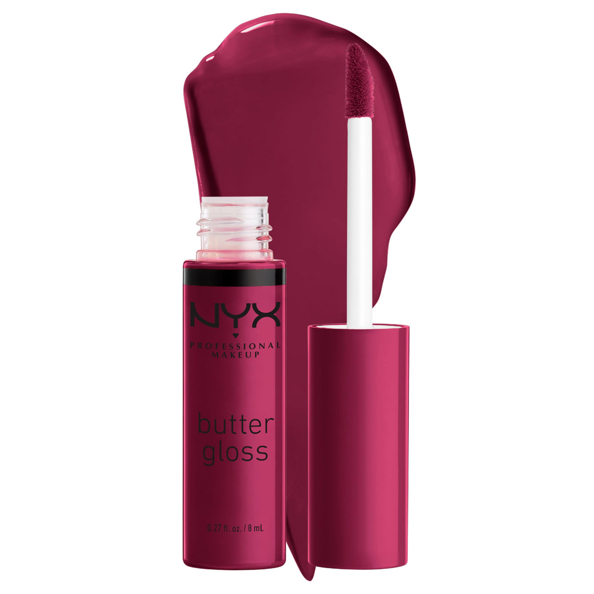 NYX PROFESSIONAL MAKEUP Butter Gloss, Non-Sticky Lip Gloss - Rocky Road (Wine)
