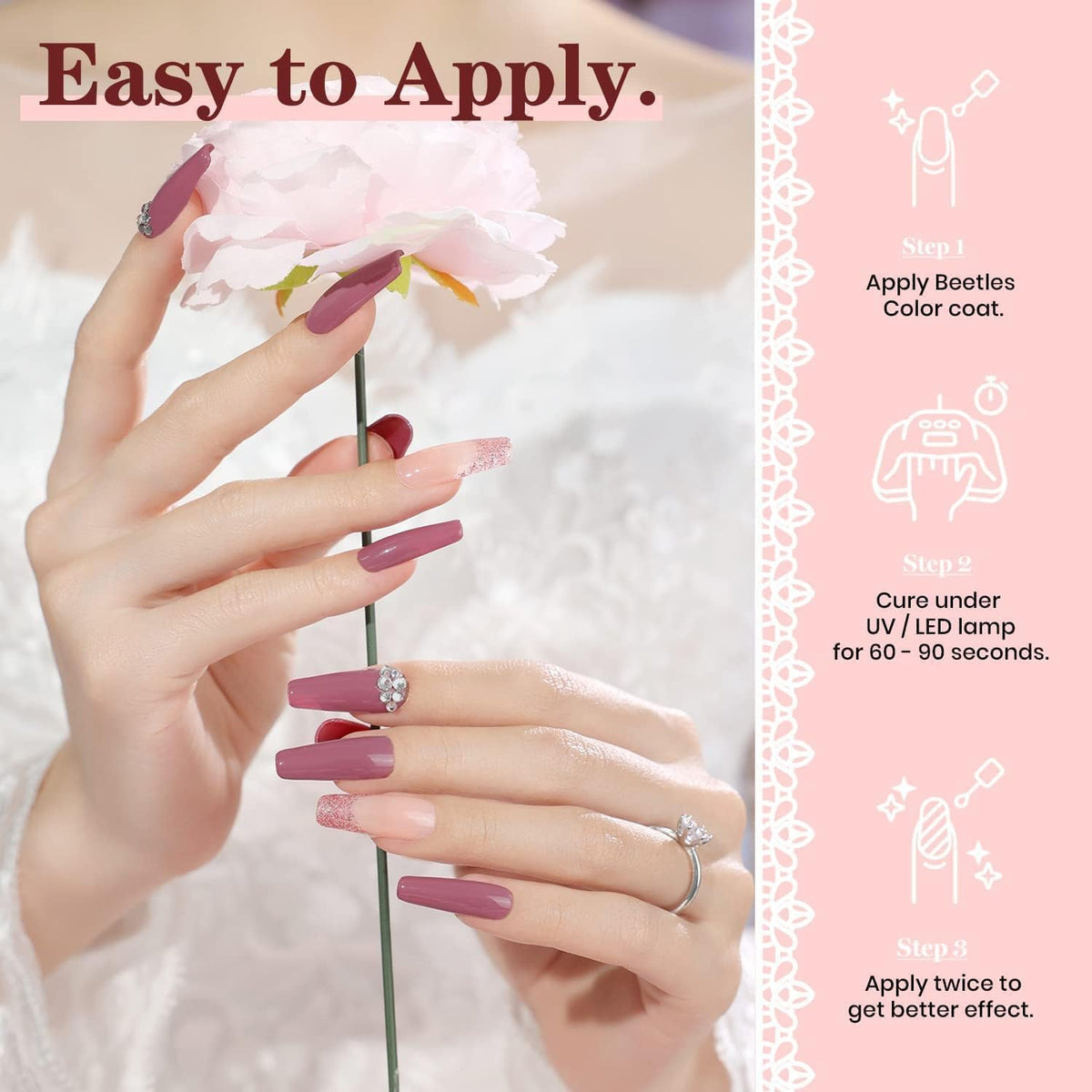 beetles Gel Polish Whispers of Love Jelly Gel Nail Polish Set, 6 Colors