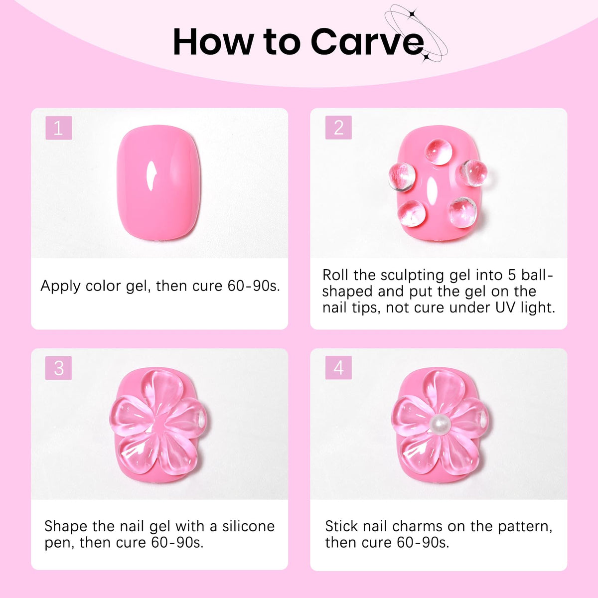 3D Gel for Nail Art, Clear 3d Sculpting Gel for Nail Art