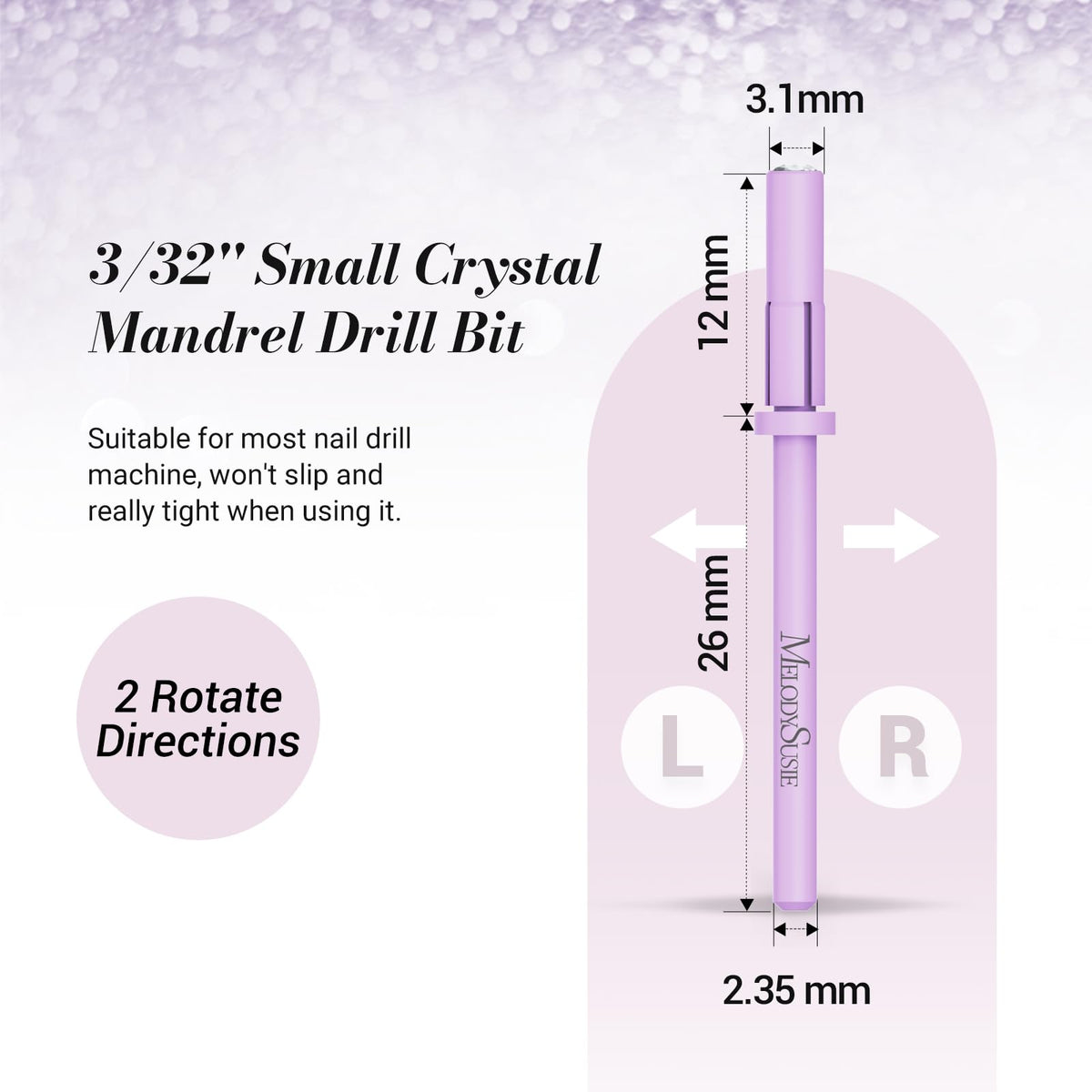 MelodySusie 120 Pcs Nail Drill Bits Small Sanding Bands for 3.1mm Mandrel Bit, 180 Fine Grit Nail File for Acrylic Nails Gel Manicures and Pedicure, Pink (Only Sanding Bands)