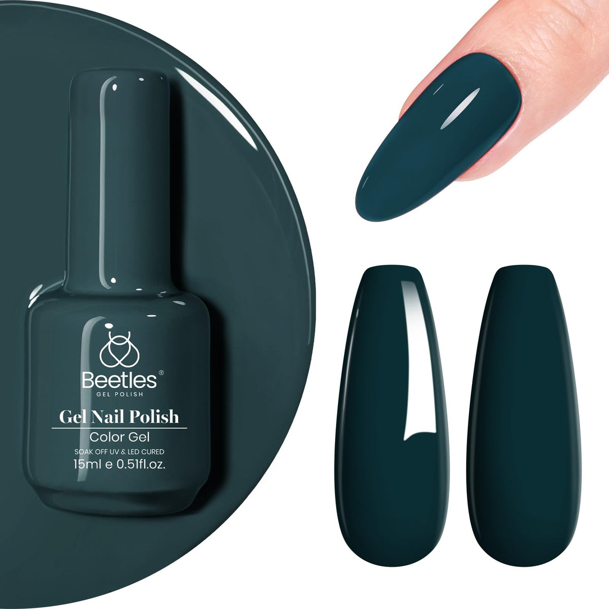 Beetles White Gel Nail Polish, 1pc 15ml White Gel Polish
