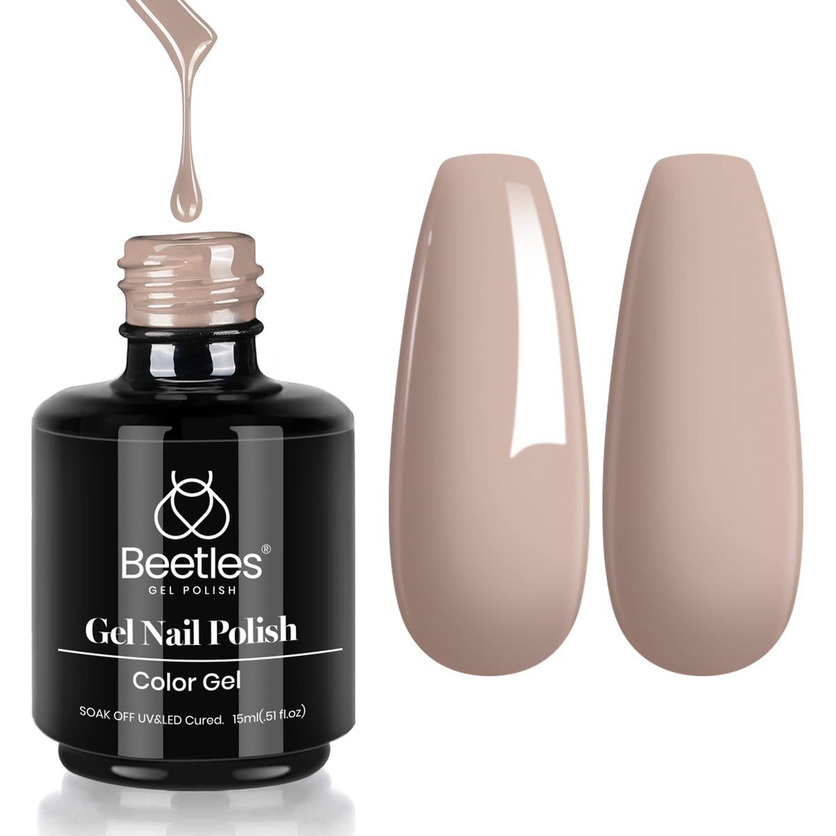 Beetles White Gel Nail Polish, 1pc 15ml White Gel Polish