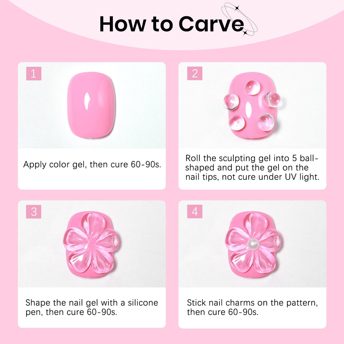 3D Gel for Nail Art, Clear 3d Sculpting Gel for Nail Art