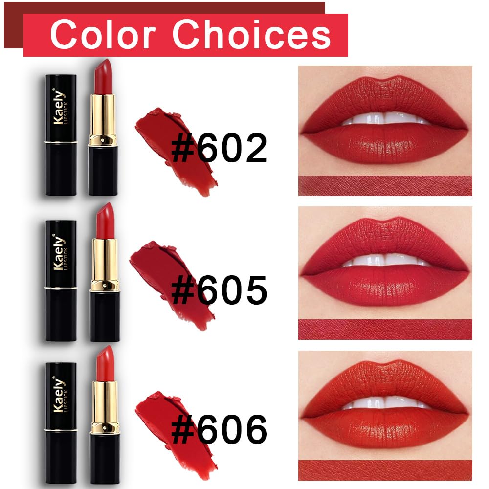 evpct Rich Rose Velvet Matte Lipstick Long Lasting Waterproof for Women