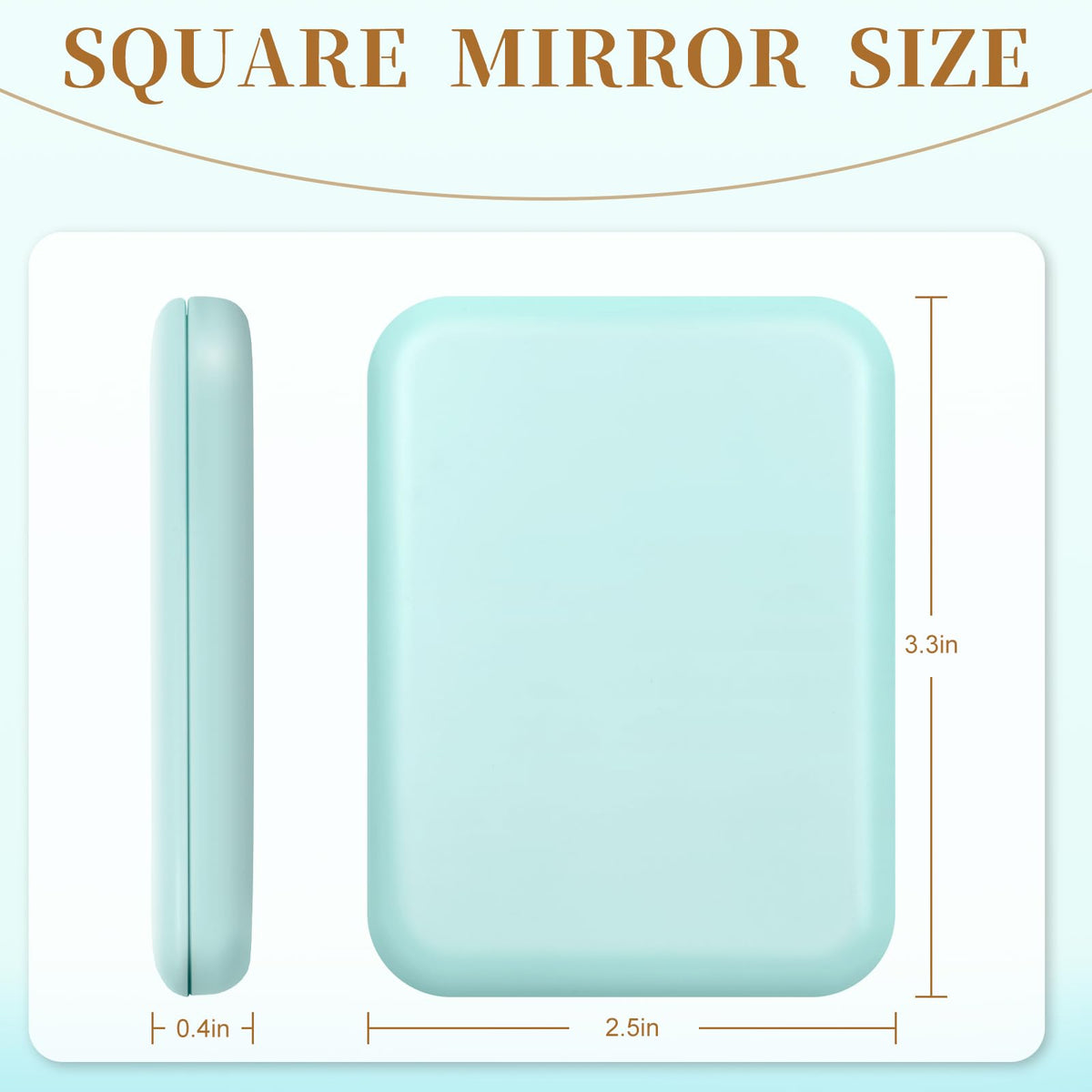 Compact Mirror with Light, 1X/3X Magnification LED Pocket Mirror for Women