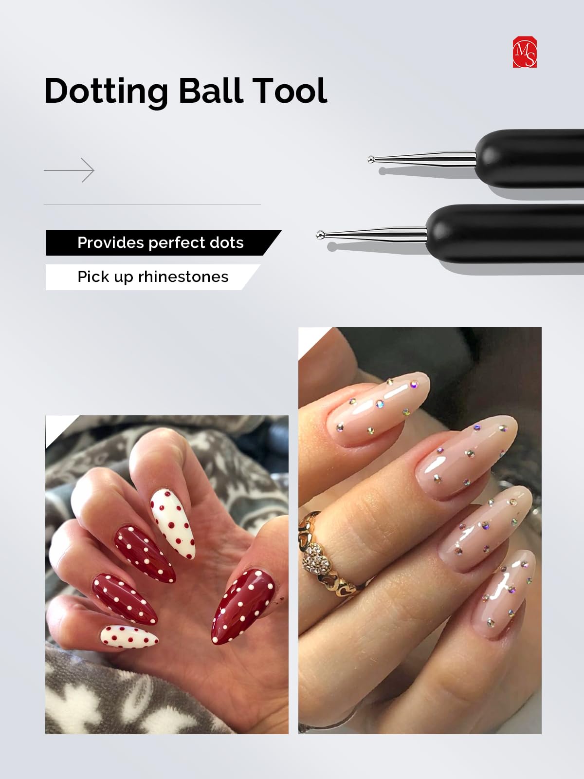 MelodySusie Nail Art Brushes Set, 6pcs Nail Art Design Pen Painting Tools