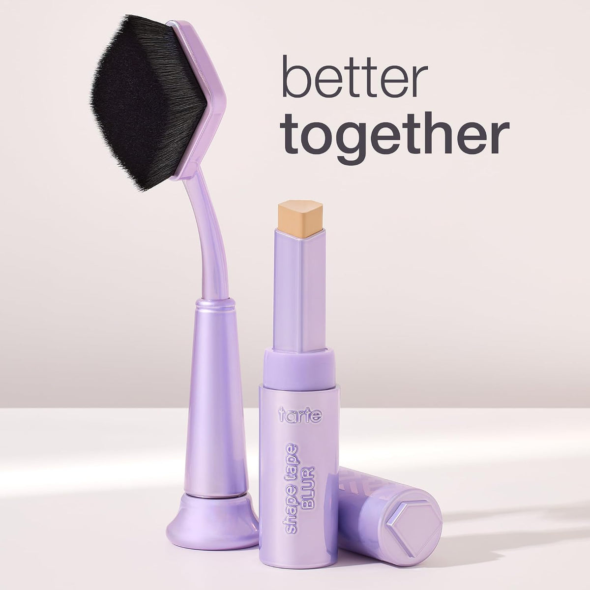 tarte shape tape blur concealer stick brush – Seamless Effortless Application for Concealer to Cover Dark Circles & Discoloration with Blendable Spot Coverage for Makeup, Vegan & Cruelty-Free