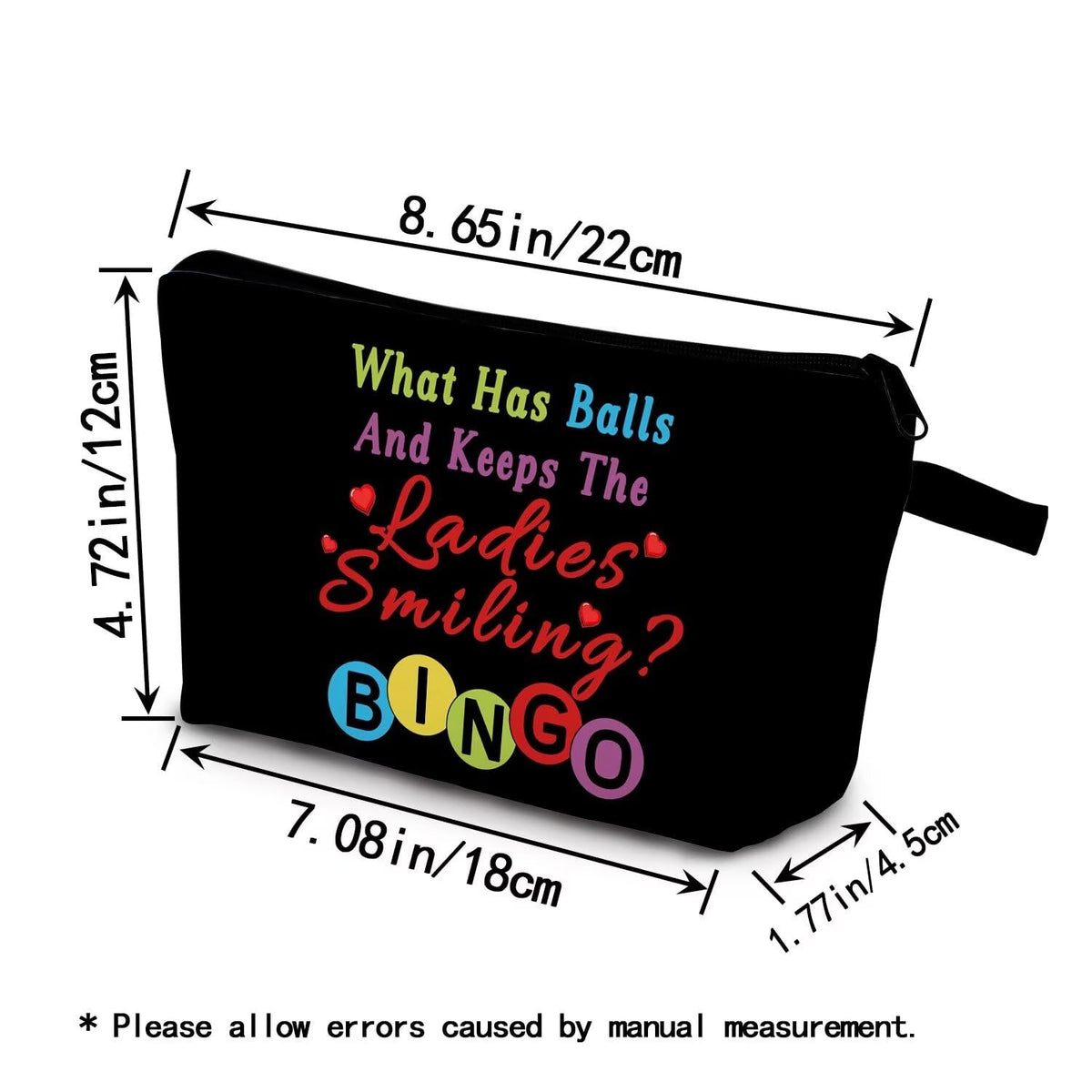 Funny Quote Print Small Cosmetic Bag -1