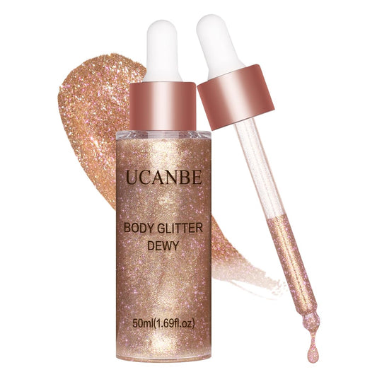 UCANBE Body Glitter Drops, Hydrating Shimmer for Face Glow