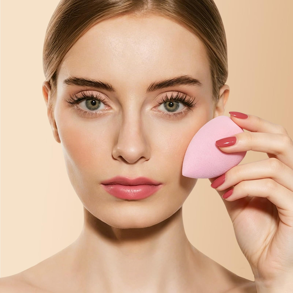 20PCS Makeup Sponge Set With Storage Jar, Wet & Dry Dual Use Beauty Blenders, Triangle Powder Puffs & Mini Finger Puffs,Soft Latex Free Sponges for Liquid, Cream, Powder And Concealer（Blue）