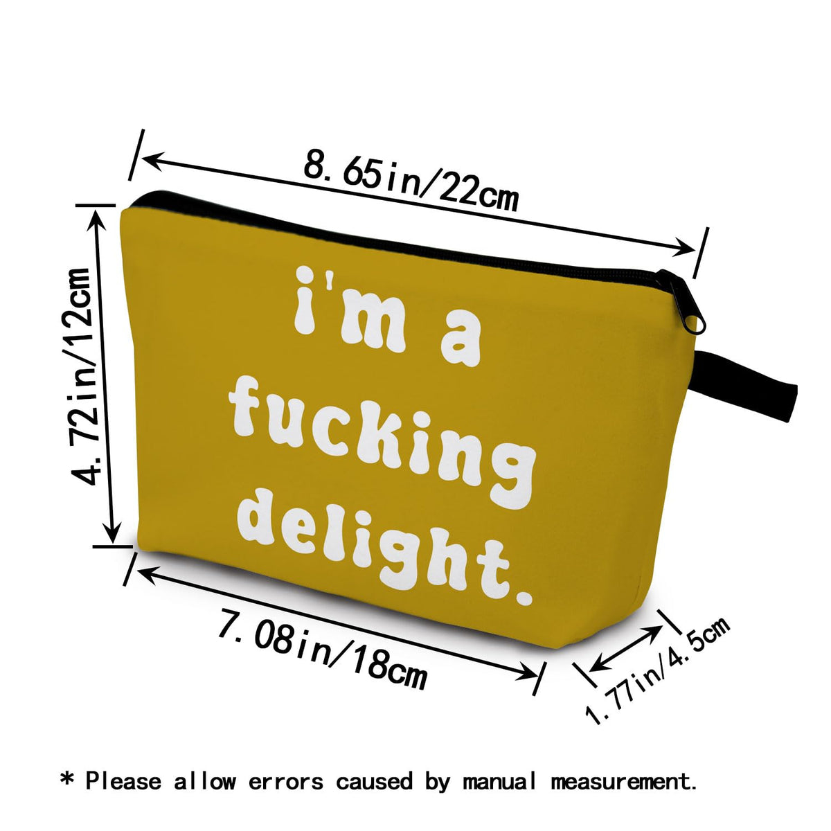 Funny Quote Print Small Cosmetic Bag -1