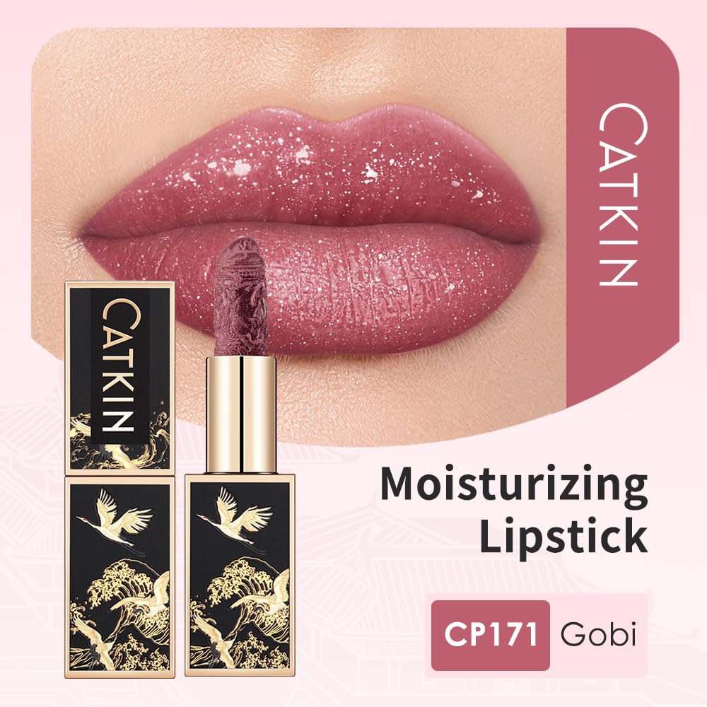Catkin Semi-Matte Lipstick Hydrating High Impact Color Infused with Vitamin E and Avocado Oil Smooth Soft Texture Long Lasting Matte Finish 129