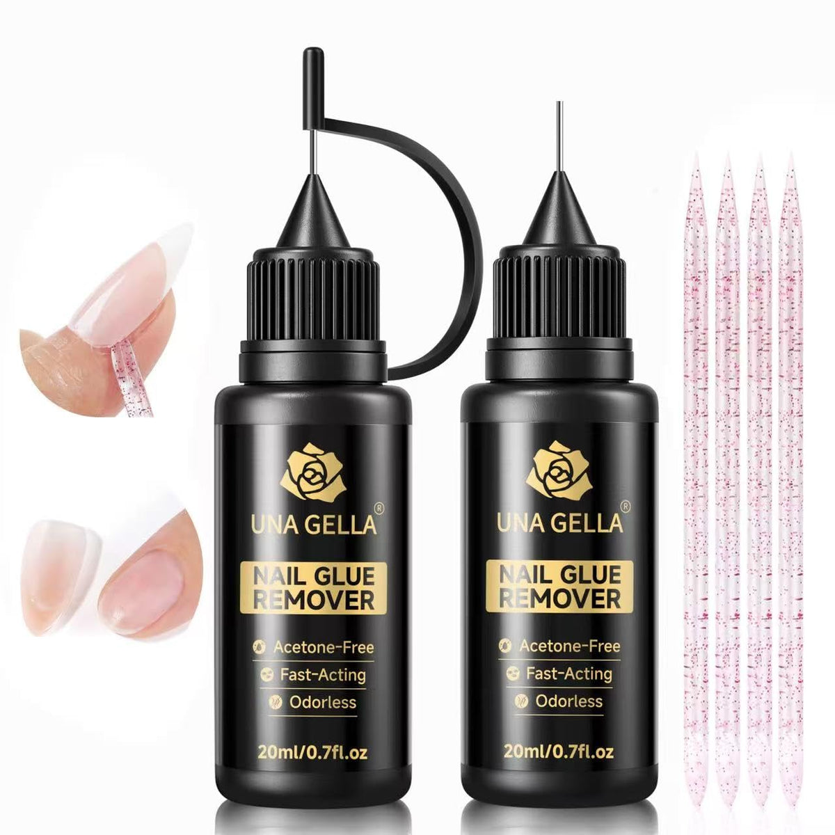 UNA GELLA Solid Nail Glue Super Strong for Press On Nails & Nail Tips 15g