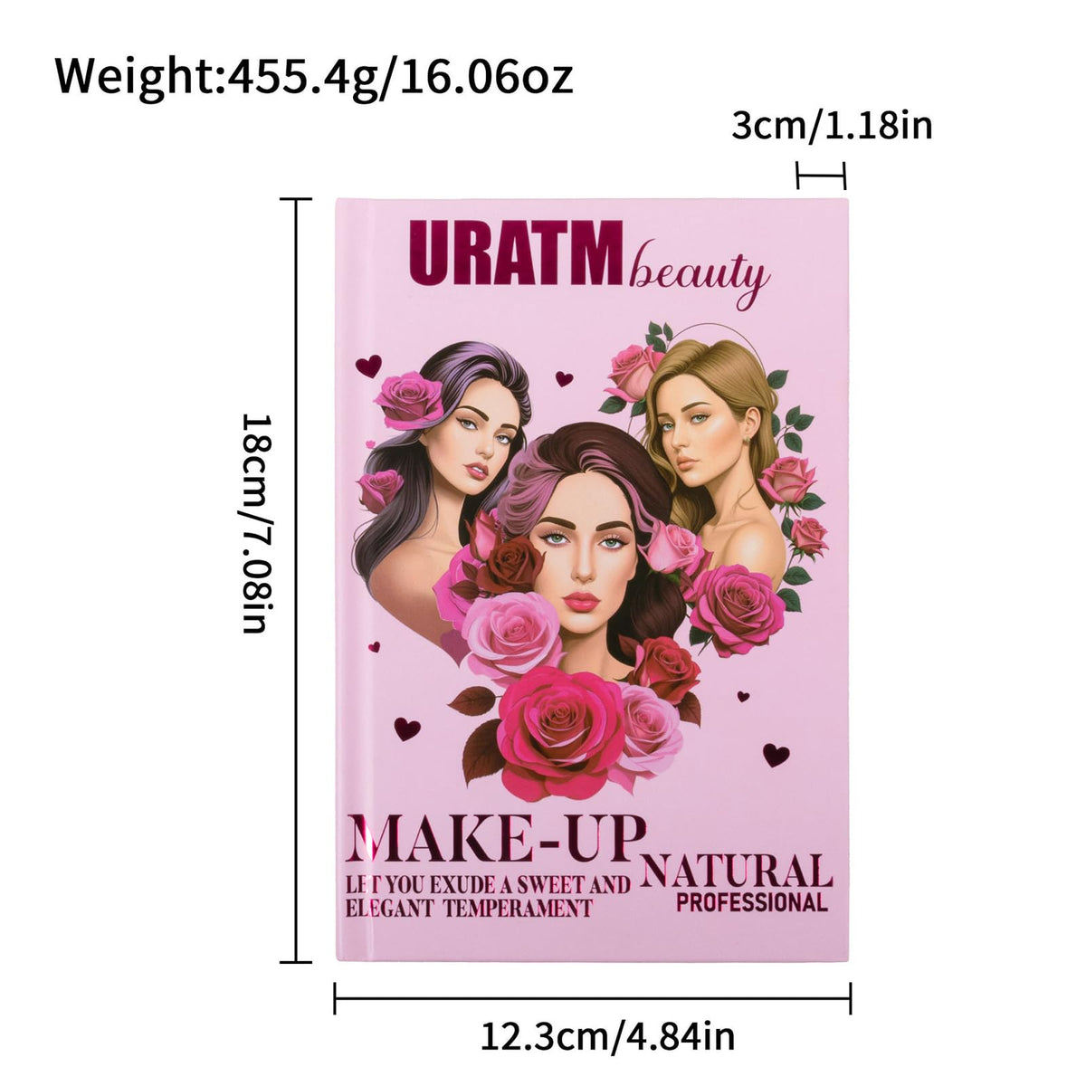 RoseFlower Make Up Set, Eyeshadow Blush Highlighter Contour Kit