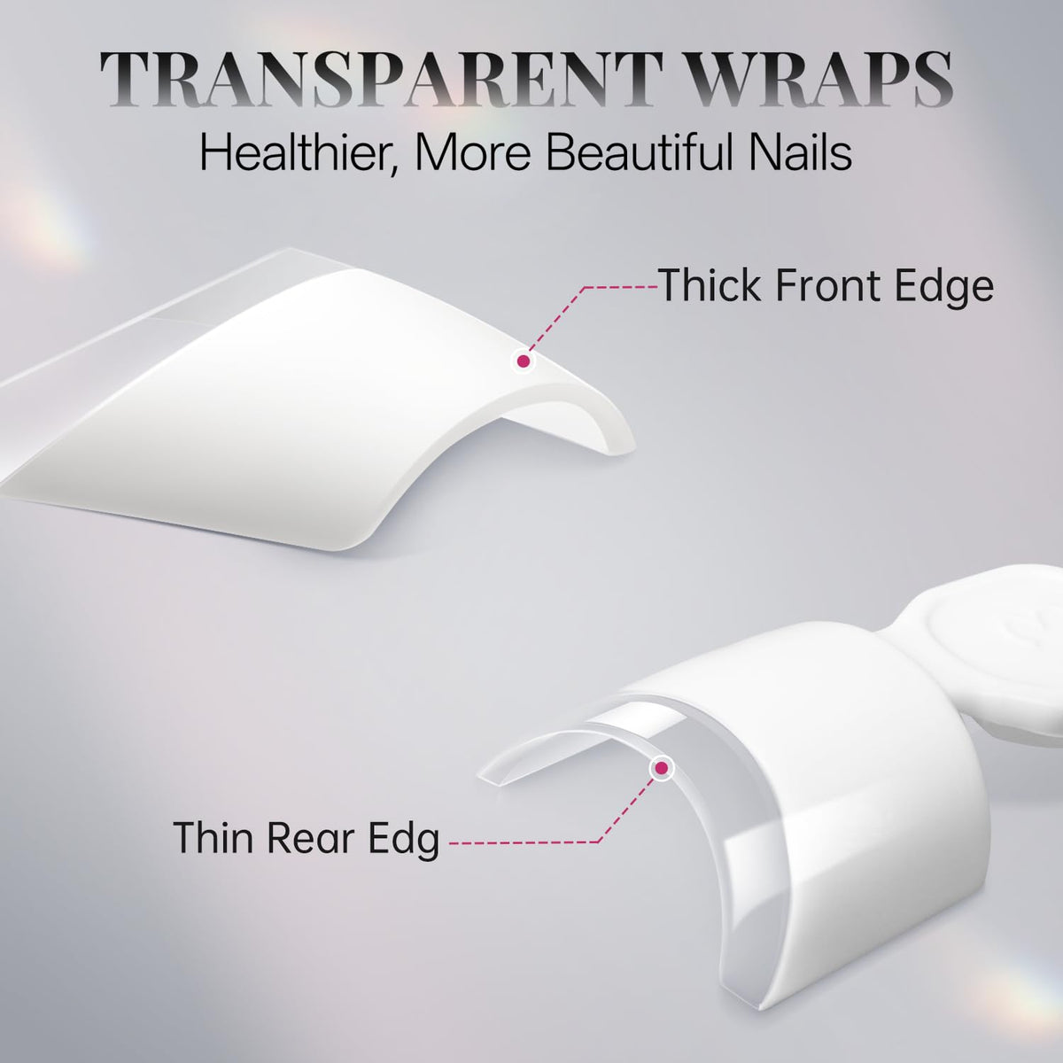 krofaue Extra Long Stiletto Nail Tips - False Clear Nais