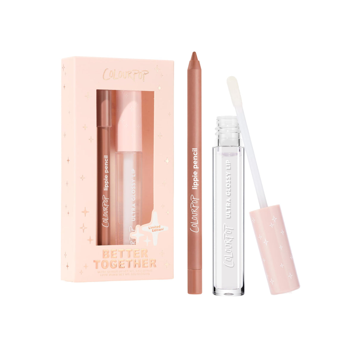 ColourPop Dream Duo Lip Kit - High-Pigment, Long-Lasting & Sharpenable Lip Liner and Lip Gloss with High-Impact Color - Includes Shades Five Stars & Pasadena (2 Count)