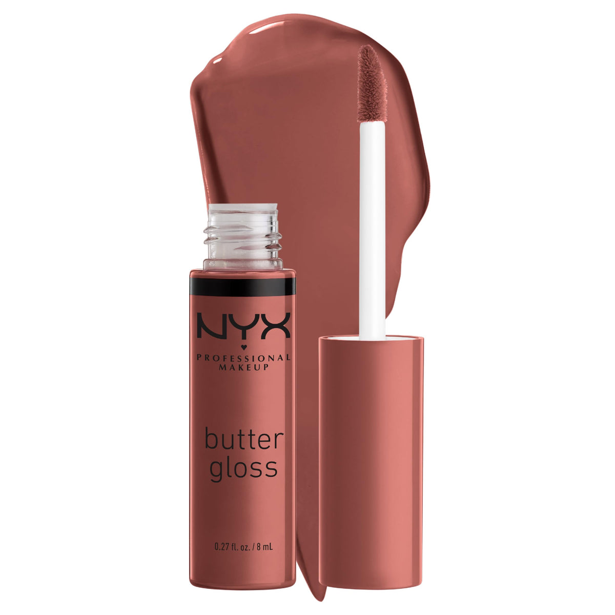 NYX PROFESSIONAL MAKEUP Butter Gloss, Non-Sticky Lip Gloss - Rocky Road (Wine)