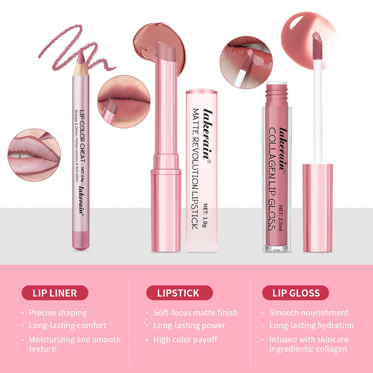 12Pcs Matte Liquid Lipstick and Lip Liner Set, Lip Makeup Combo (Set A)