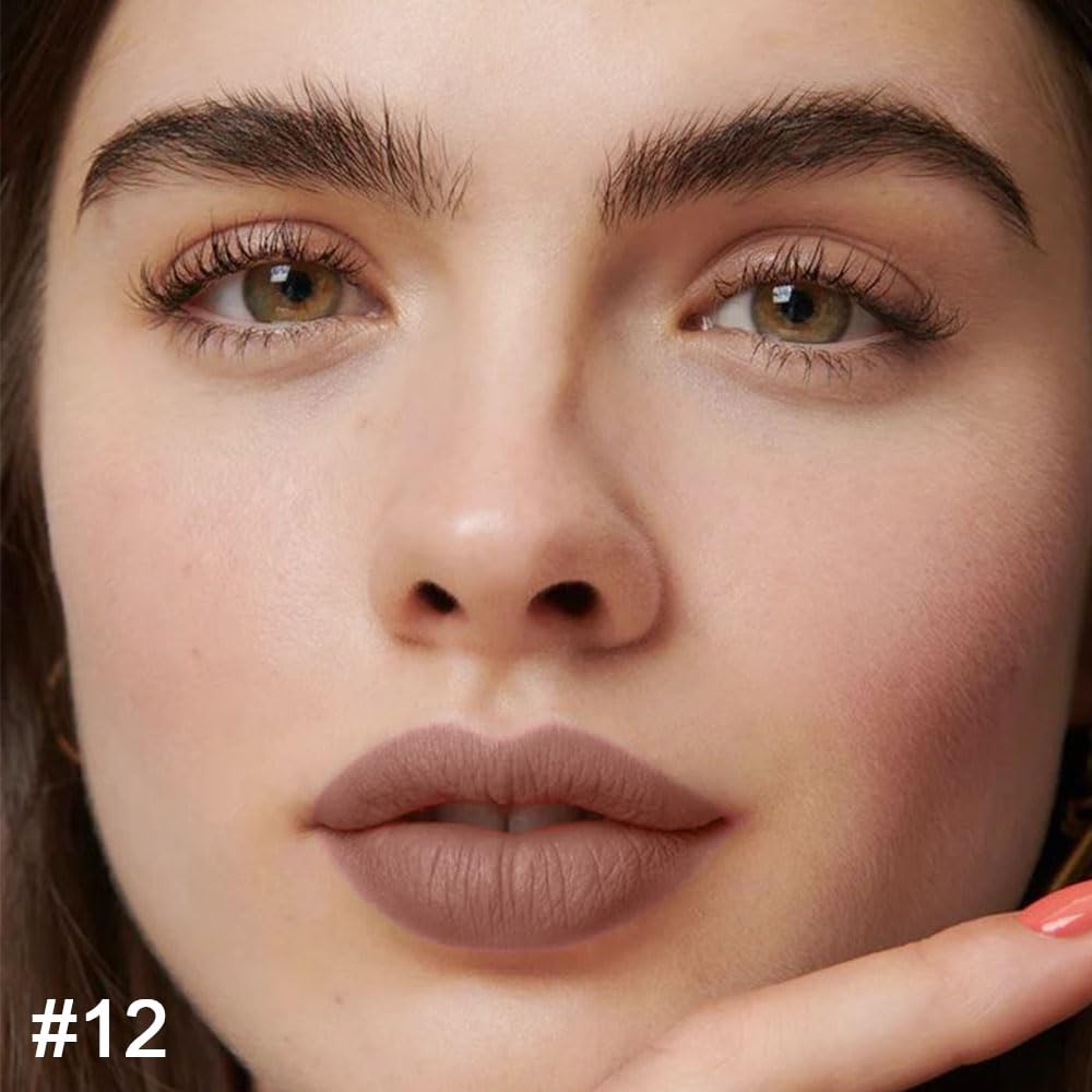 evpct 3Pcs Chestnut Nude Brown Matte Lip Liner and Lipstick Combo Set Kit for Women Antique Rose Magic Lipstick 24 Hours Original Lip Liner Makeup Stain Long Lasting Waterproof Smudge Proof labial