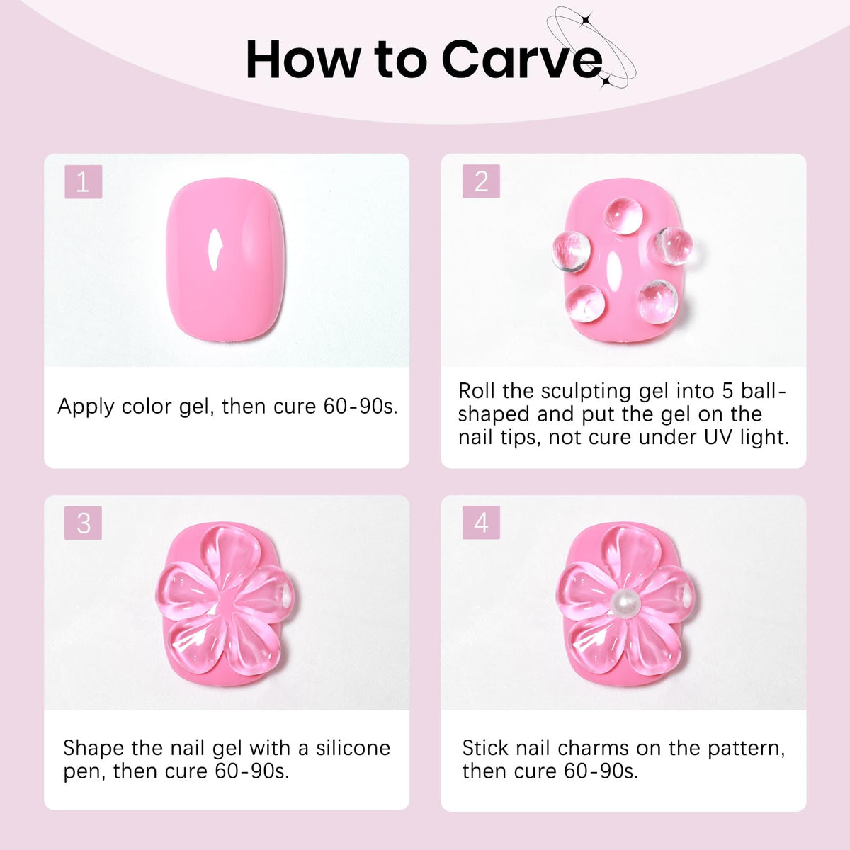 3D Gel for Nail Art, Clear 3d Sculpting Gel for Nail Art